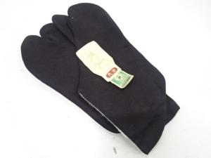 アンティーク　福助　黒足袋(21センチ・3枚コハゼ)